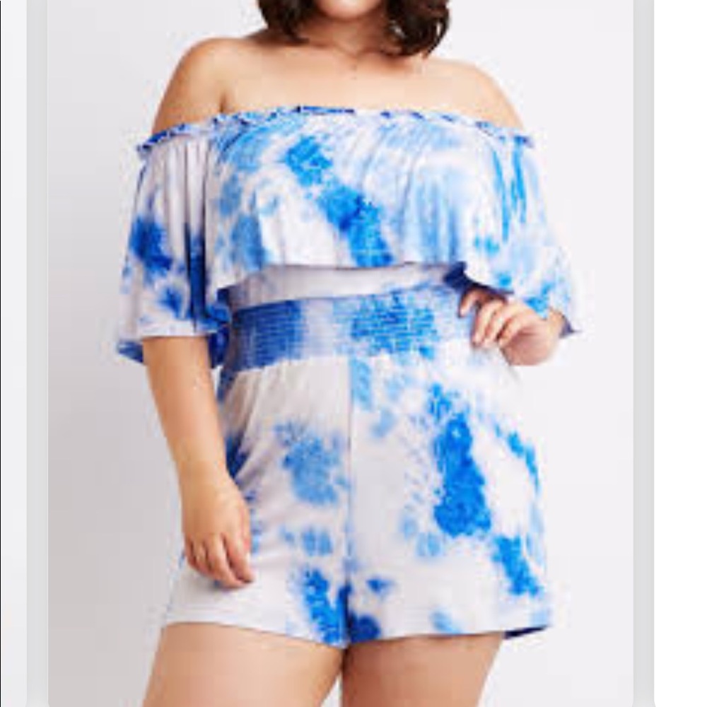 Plus Sz tye Dye romper 3X - Picture 1 of 7